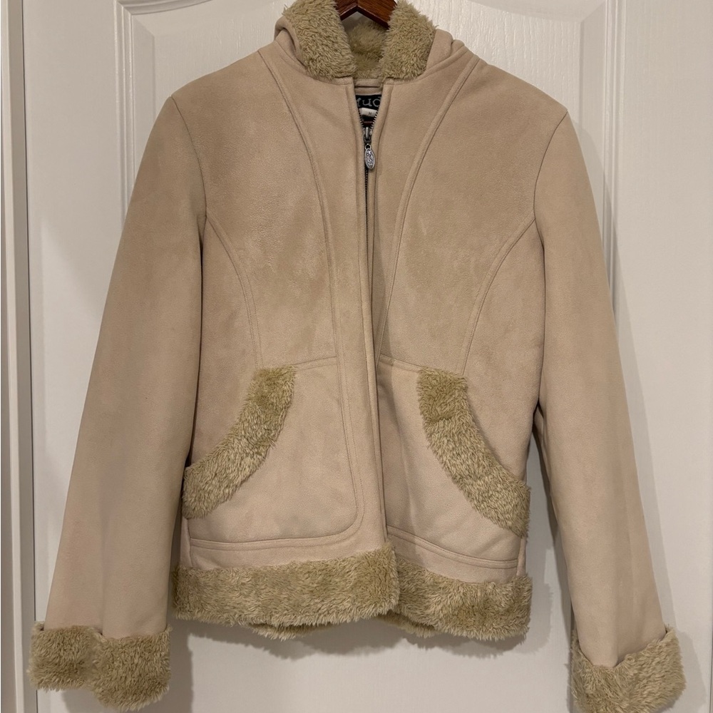Mudd Tan Teddy Jacket with Cream Accents